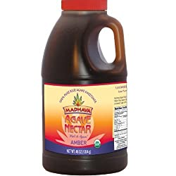 Madhava Organic Agave Nectar - Amber 46-Ounce (Pack of 6)