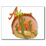 ARIZONA Sunset Cactus Post Cards
