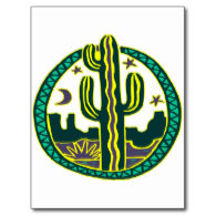 Southwest Desert Cactus Tattoo Post Card